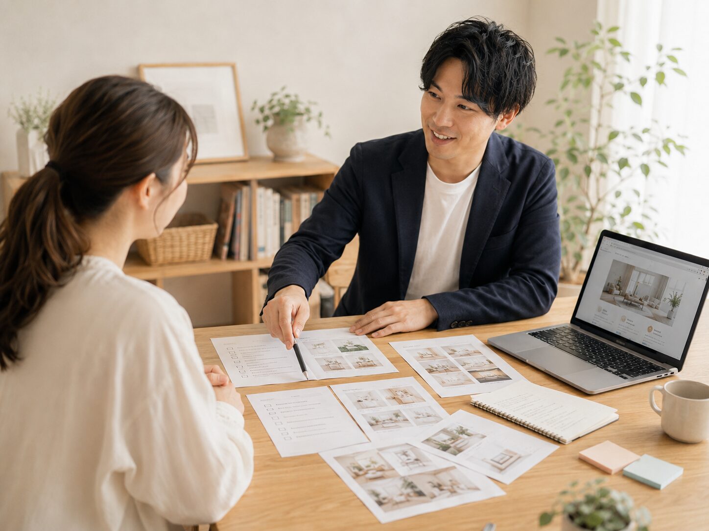 初めての方にもわかりやすくホームページ制作を説明するイメージ