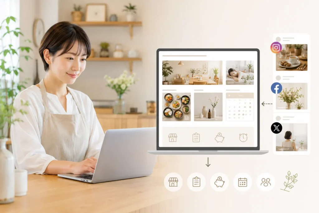SNSだけでは伝えきれない情報を整理できる