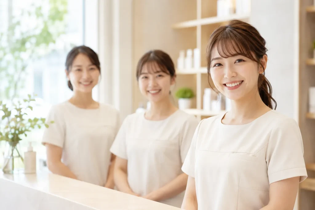 店舗で働くスタッフを紹介するイメージ