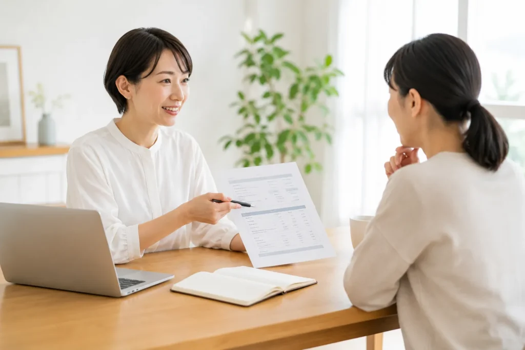 WordPress保守管理の対応内容と料金を説明する様子