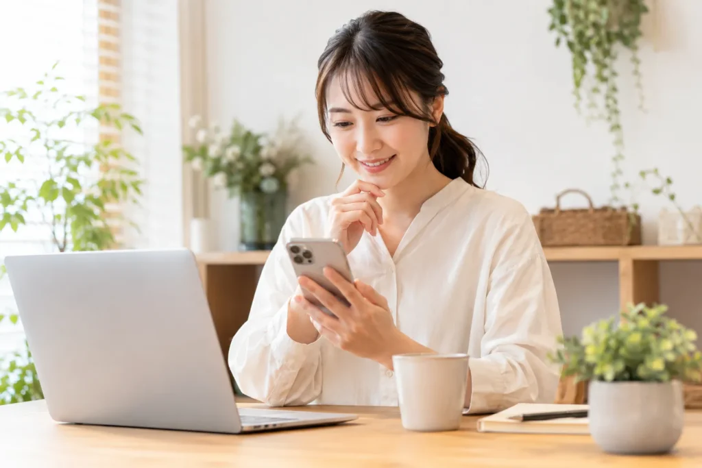 お問い合わせフォームの送信状況を確認する様子