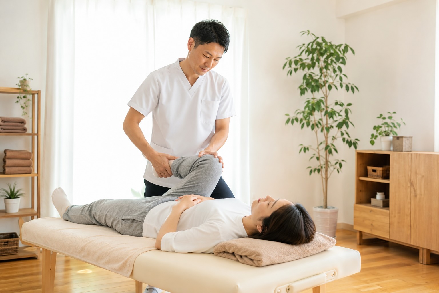 整体院で施術を受けている女性のイメージ