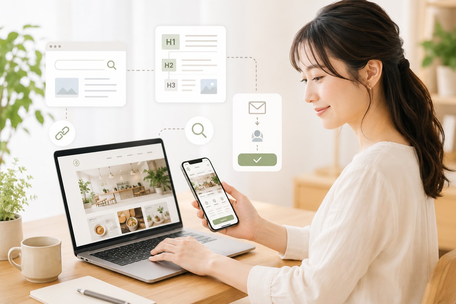 スマートフォン対応・内部SEO・お問い合わせ導線まで対応