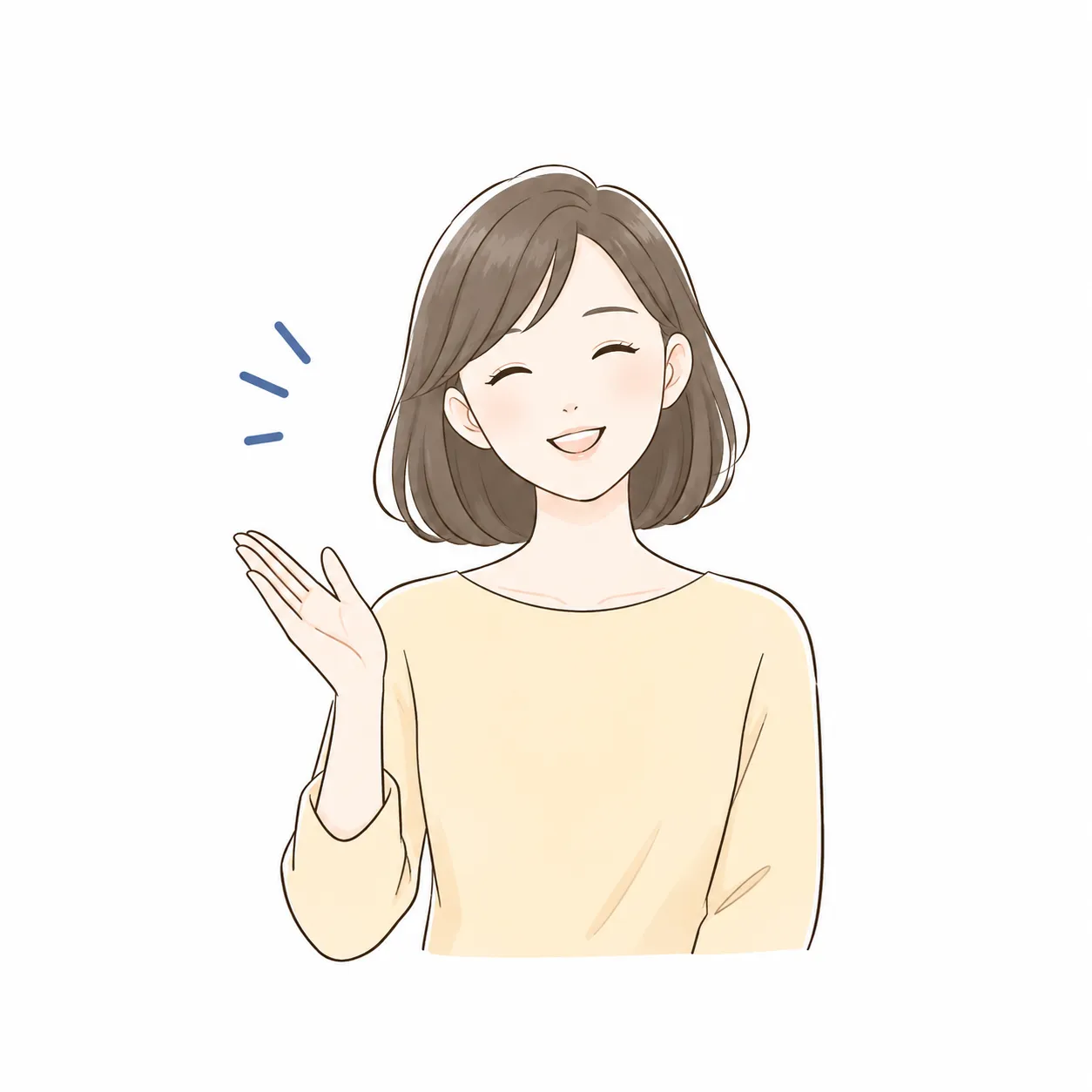 ホームページ制作に満足しているお客様のイラスト