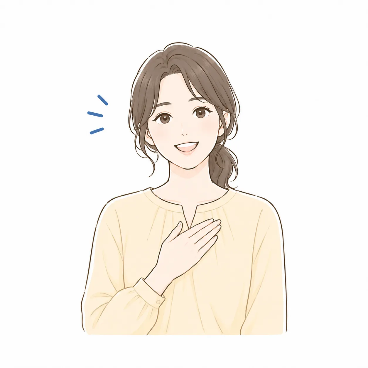 ホームページ制作をご依頼いただいたお客様の声を表すイラスト