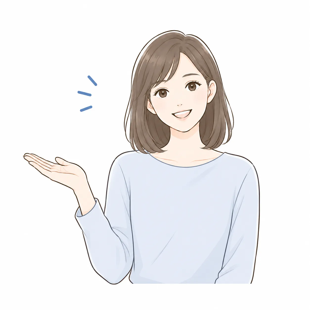 ホームページ制作に満足しているお客様のイラスト
